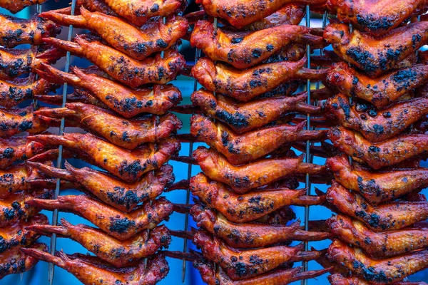 Курячі Крильця Ринку Вуличної Їжі Кота Кінабалу Острів Борнео Малайзія — стокове фото