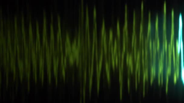 Señal Audio Pantalla Del Osciloscopio Comunicación Electrónica Cerca — Vídeo de stock