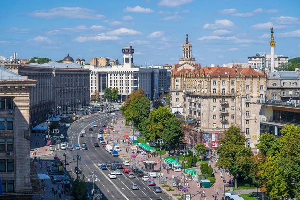 Kiev Ukraine August 2020 View Main Street Khreshchatyk Center Kiev — Stock Photo, Image