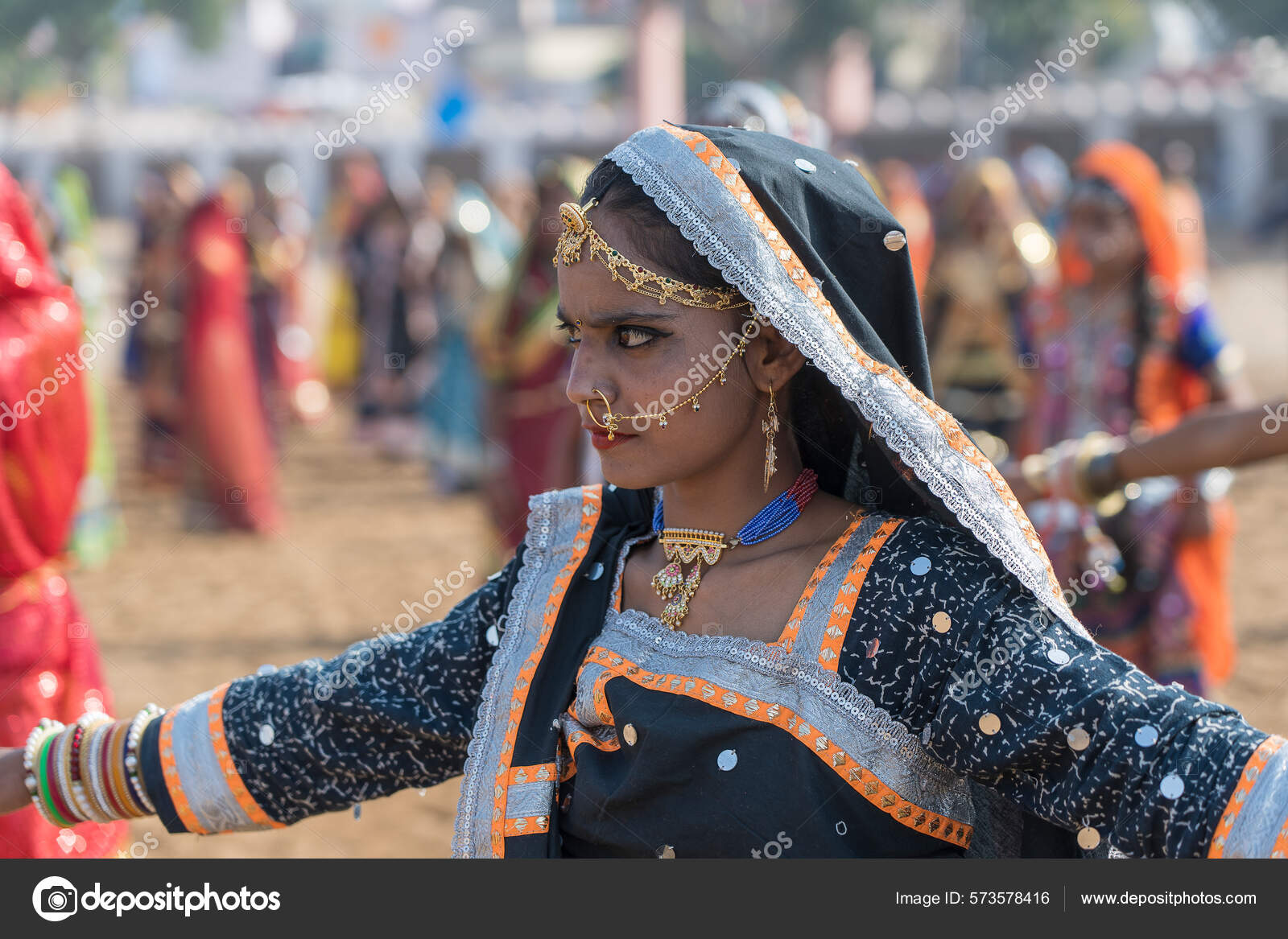 Premium Vector | Beautiful rajasthani girl in traditional dress