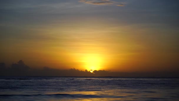 Prachtige Zonsopgang Boven Indische Oceaan Het Eiland Zanzibar Tanzania Oost — Stockvideo