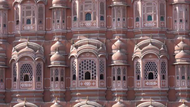 Hawa Mahal Pink Palace Winds Old City Jaipur Rajasthan India — Stockvideo