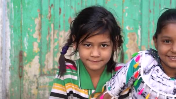 Udaipur India November 2018 Poor Indian Children Street Food Market — Stock Video