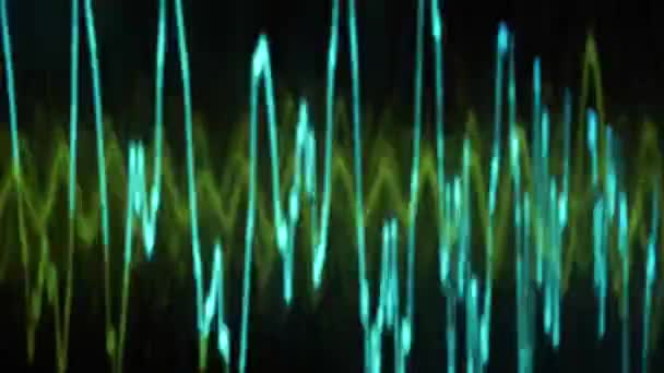 Señal Audio Pantalla Del Osciloscopio Comunicación Electrónica Cerca — Vídeos de Stock