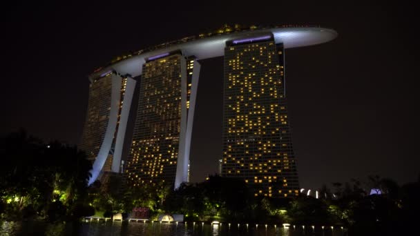 Singapore Şehri Singapore Mart 2019 Marina Bay Sands Marina Körfezi — Stok video