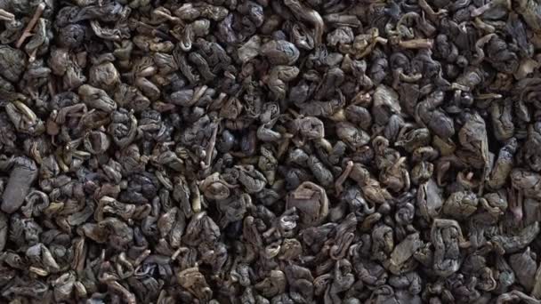 Sfondo Foglie Verde Oolong Ruota Texture Astratte Del Cibo Vicino — Video Stock