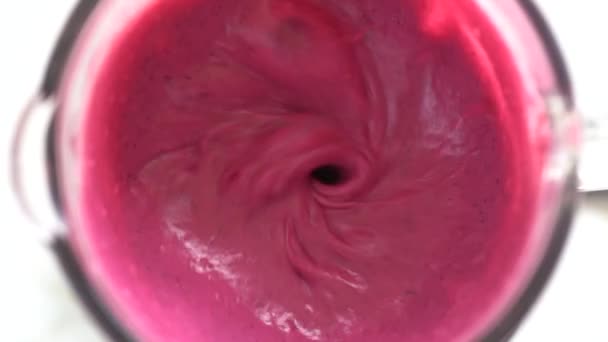 Tropical Red Dragon Fruit Sweet Banana White Coconut Milk Blended — Wideo stockowe