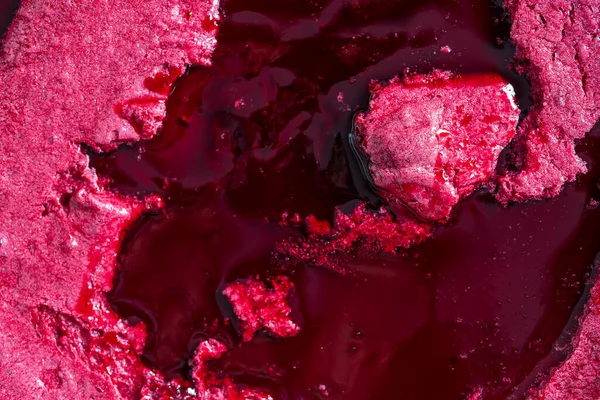 Freshly Made Cherry Jam Foam Saucepan Closeup Red Cherry Jam — Photo