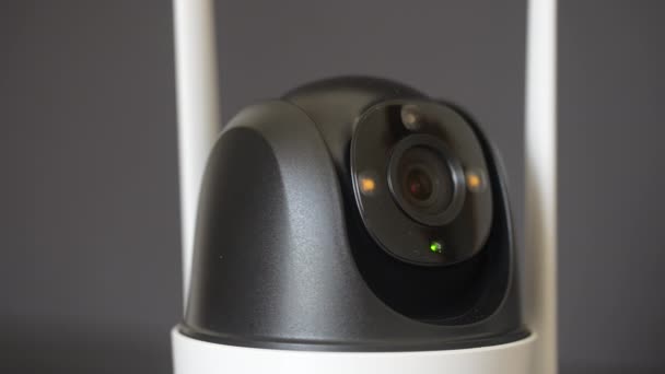 Close Home Security Camera 360 Background Cctv Security Camera Technologies — 图库视频影像