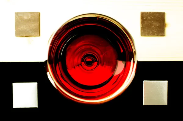 Verre de vin rouge sur le dessus — Photo