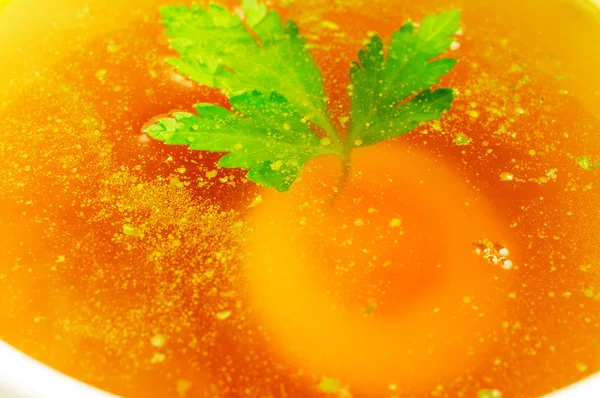 Bouillon, et suyu, temiz çorbası — Stok fotoğraf
