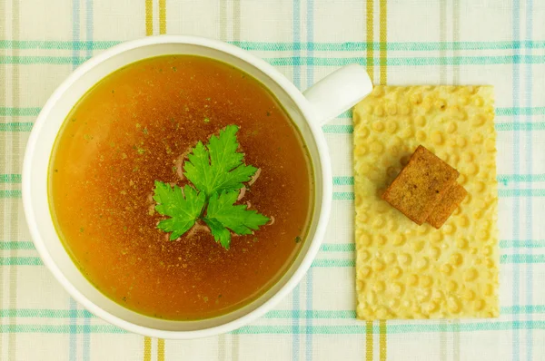 Bouillon, bouillon, soupe claire — Photo