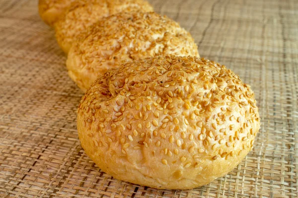 Buns with sesame seeds. — Stock Photo, Image