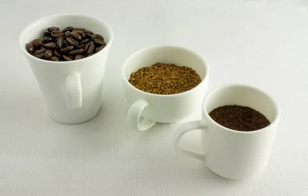 Arten von Kaffeetassen — Stockfoto