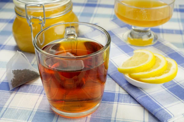 Miele, limone, tè — Foto Stock
