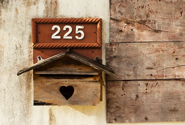 Dřevěné poštovní schránky — Stock fotografie
