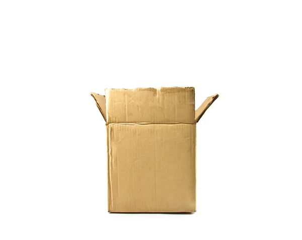 Коричневої картонній коробці ізольовані — 스톡 사진