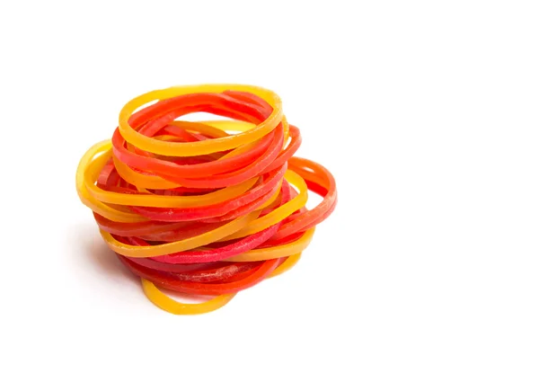 Colorful rubber bands isolated — Stock Photo, Image