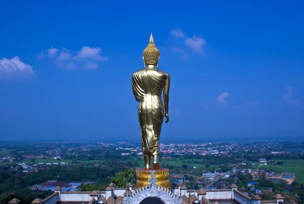 Statua buddha dorata nera — Foto Stock