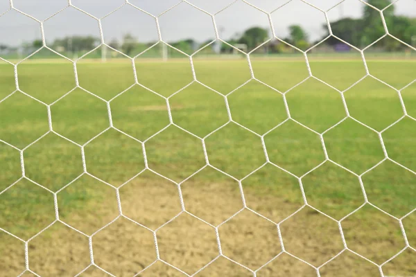 Close up soccer net — Stock Photo, Image