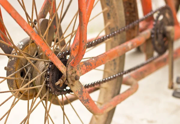 Cassette de vélo de course arrière sur la roue avec chaîne — Photo