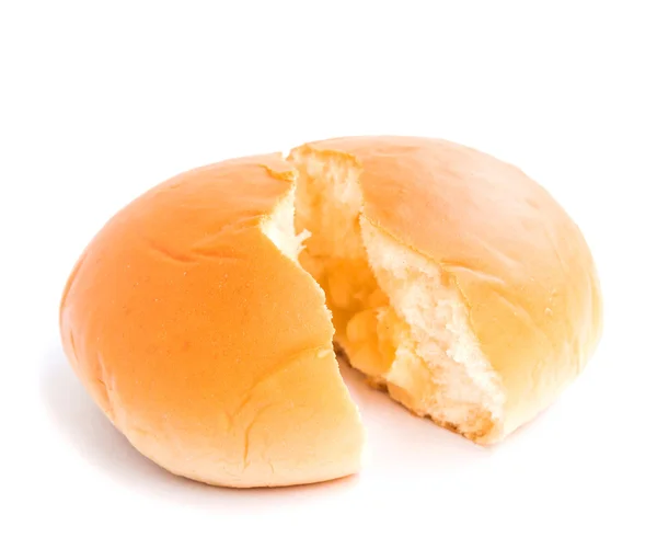 Beyaz arka plan üzerinde izole ekmek rulo — Stok fotoğraf