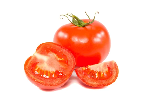 Tomates fraîches isolées sur fond blanc — Photo