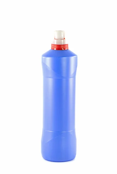 Botella limpiador de inodoro sobre fondo blanco — Foto de Stock