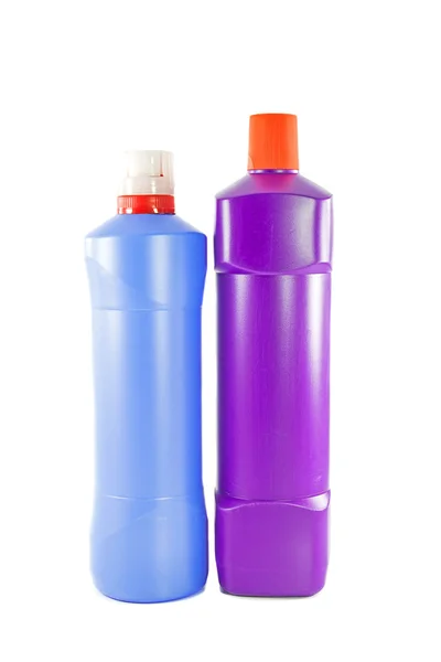 Two toilet cleaner bottle on white background — Stock Photo, Image