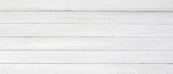 White Wood Texture Background Wide Wooden Plank Panel Pattern Space — Stockfoto