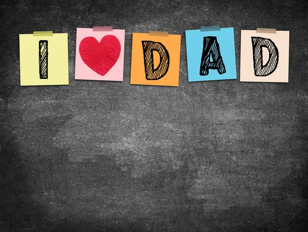 Love Dad Happy Father Day Concept Idea Your Design Telifsiz Stok Fotoğraflar