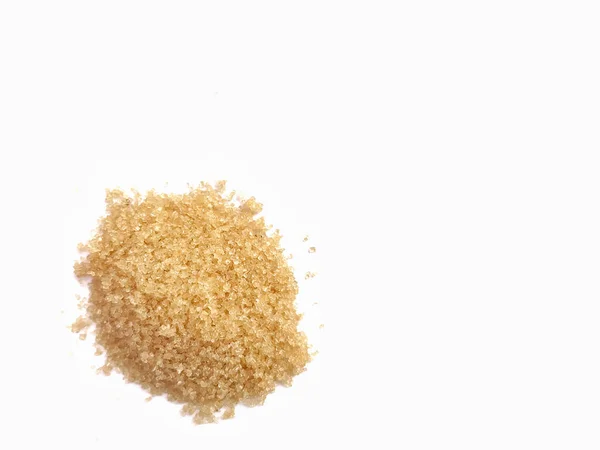 Beyaz Arkaplanda Kahverengi Şeker — Stok fotoğraf