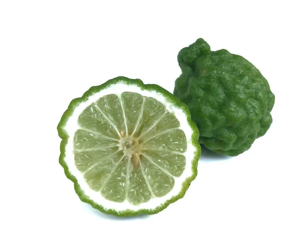 Buah Bergamot Pada Latar Belakang Putih — Stok Foto