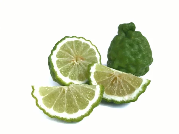 Buah Bergamot Pada Latar Belakang Putih — Stok Foto