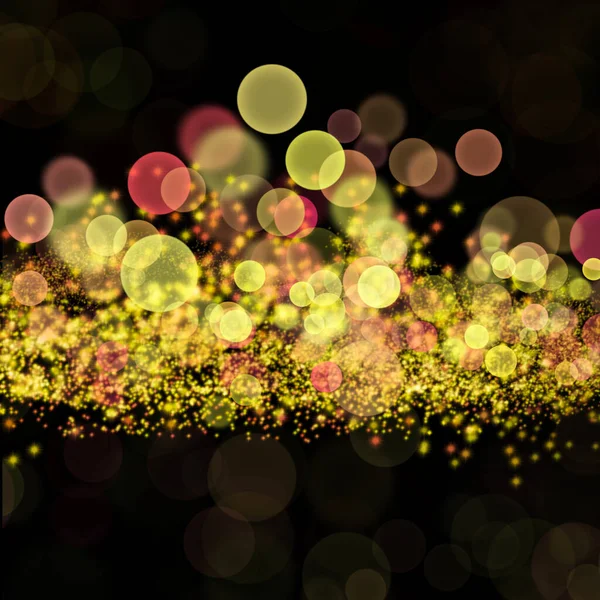 Abstract Bokeh Light Low Light Background Illustration Colorful Background Defocused — Stockfoto