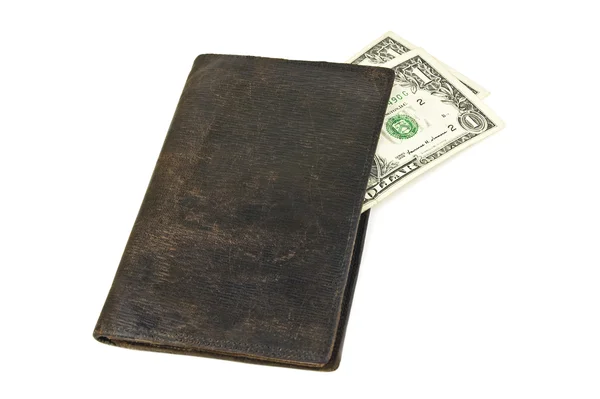 Old black wallet — Stock Photo, Image