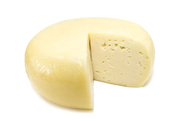 Round yellow cheese — Stock Photo, Image