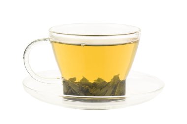 Bir fincan yeşil çay.