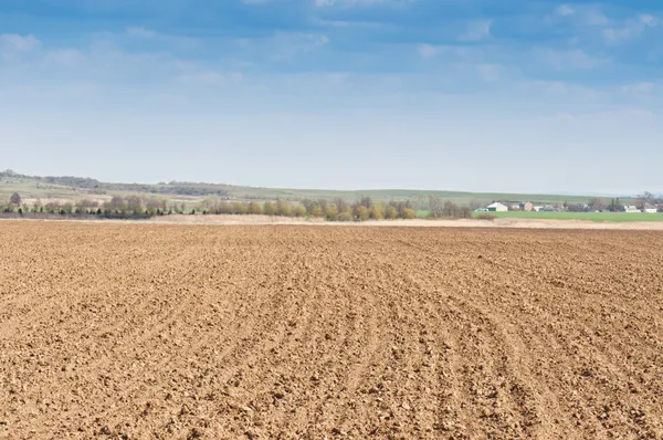 Geploegd veld — Stockfoto