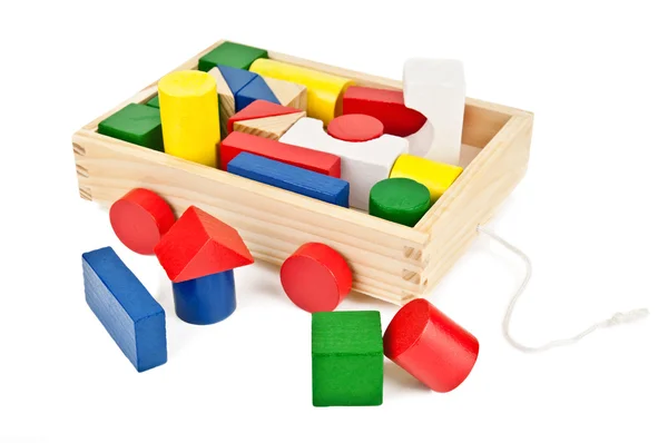 Coloridos bloques de juguete de madera — Foto de Stock