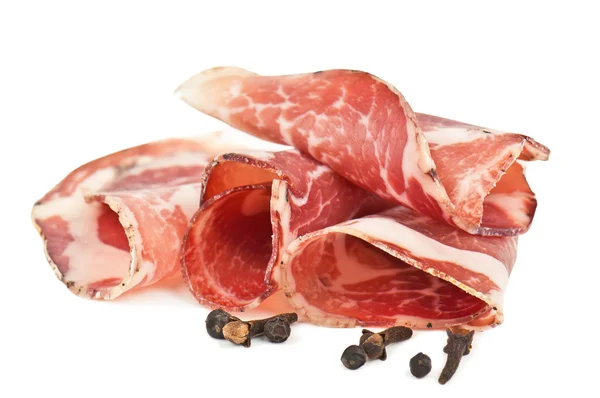 Sliced italian ham — Stock Photo, Image