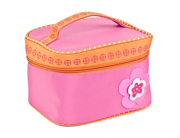 Розовая косметическая сумка — стоковое фото