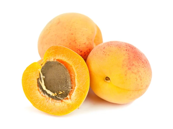 Three juicy apricots — Stock Photo, Image