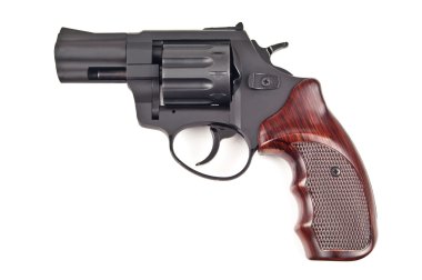 revolver üzerinde beyaz