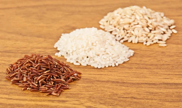 Cumuli di varietà di riso — Foto Stock