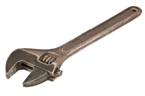 Χρησιμοποιούνται ρυθμιζόμενο γαλλικό κλειδί — Φωτογραφία Αρχείου