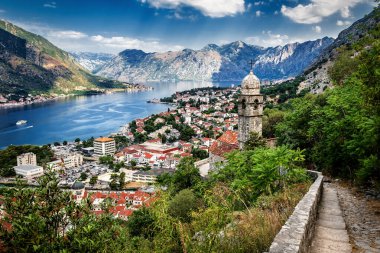 Stari Grad, Kotor, Karadağ 'daki eski kilise. Seyahat teması