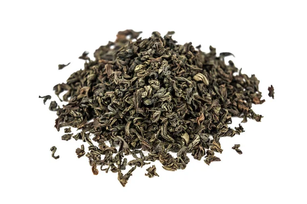 Heap Green Healthy Tea Isolated White — Foto de Stock