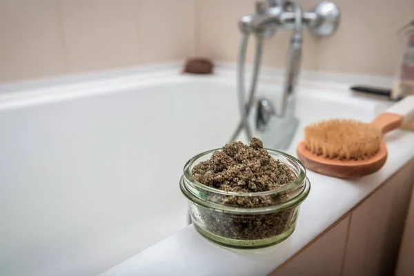 Menthol Scrub Brush Bathroom — Stock Photo, Image