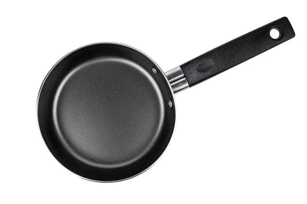 Black Professional Frying Pan Isolated White — Stockfoto
